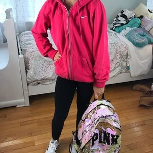 NIKE hot pink hoodie